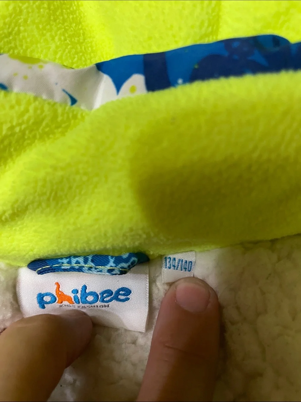Phibee colorful winter coat removable hood size 5-6